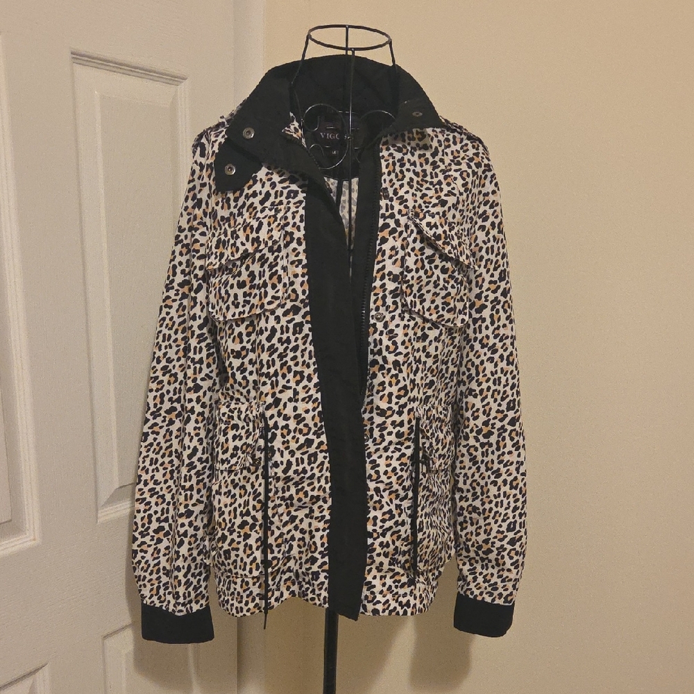 Vigoss Leopard Print Utility Jacket